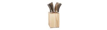 Ceppo Porta Coltelli Magnetico con 6 Coltelli Da Bistecca Cervo